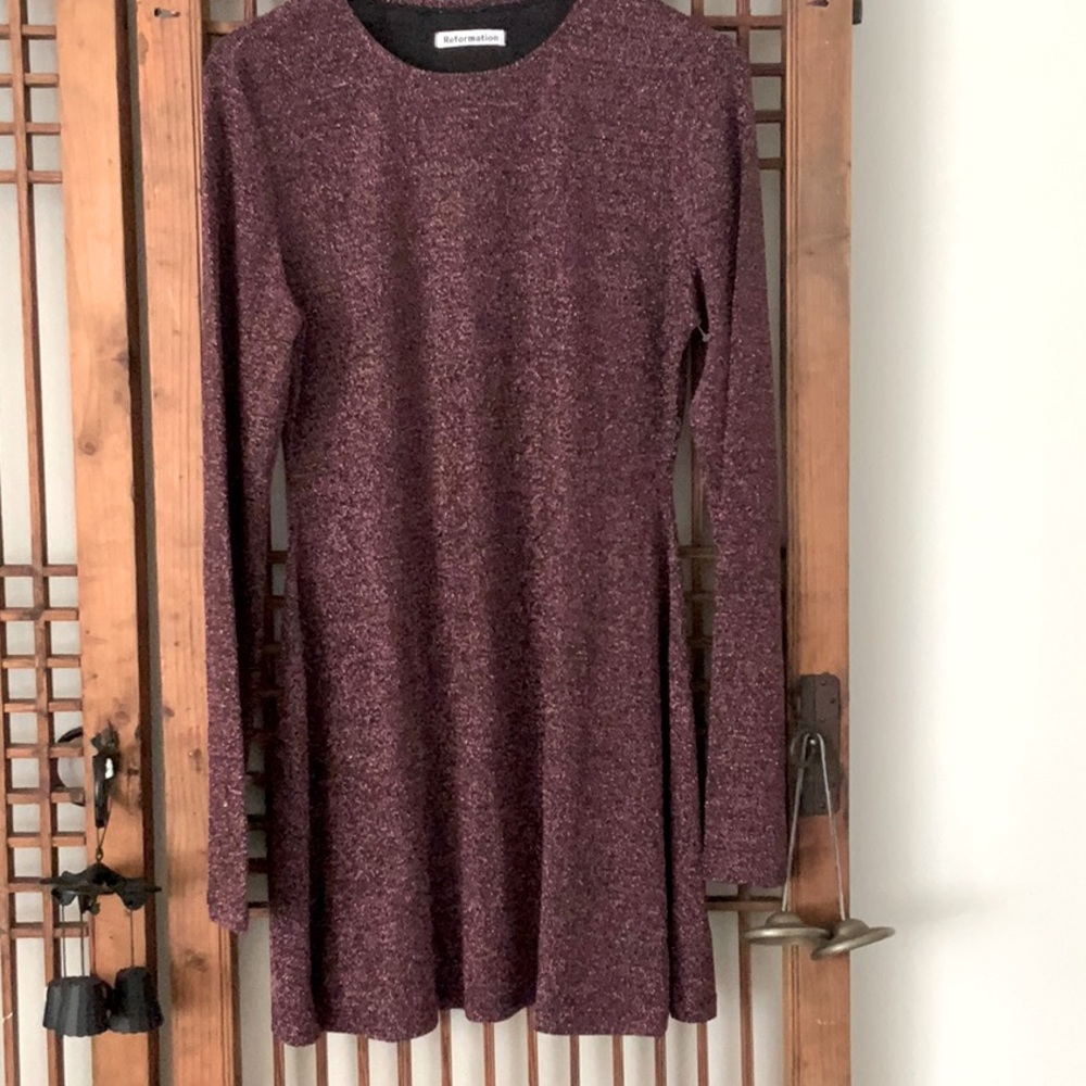Reformation dress, Purple sparkle
